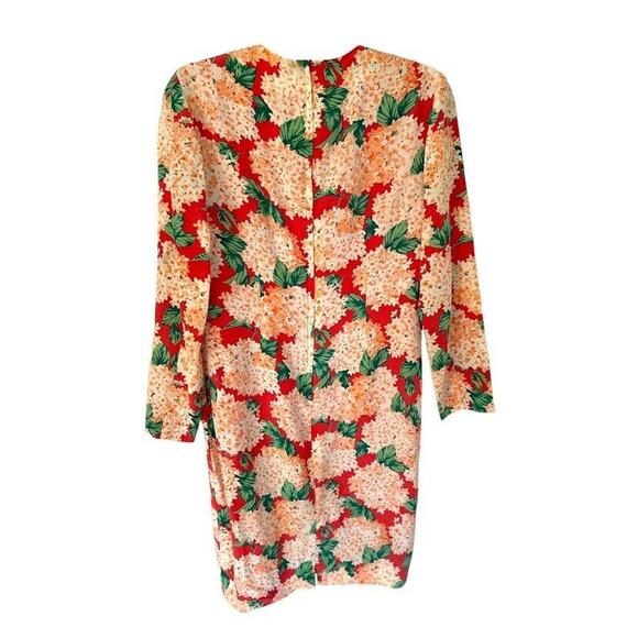 Modele Algo Floral Silk Dress Bloomcore Shift Switzerland 40 / Size 10 US Medium - Picture 3 of 6